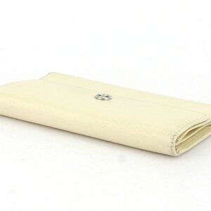 CHANEL Purse White White Silver Women Authentic secondhand